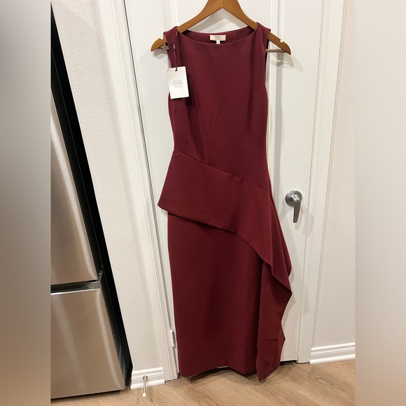 SRG Eloise Dress XS NWT Oxblood Sofia Richie Grainge - Picture 4 of 16